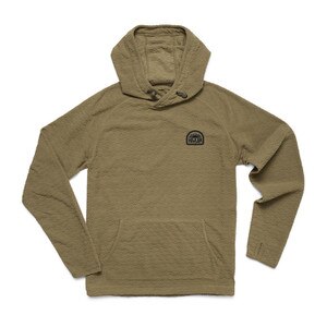 Howler Brothers Palo Duro Fleece Hoodie Men's in Mountain Grid Fatigue